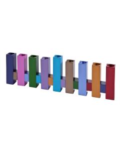 Standing Squares Menorah--Multicolor - Yair Emanuel Collection