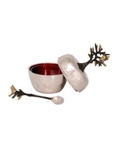 Emanuel Apple Shaped Honey Dish w/ Tree of Life Branch