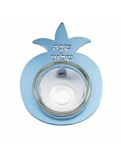 Anodized Pomegranate Glass Dish-Blue (Small)