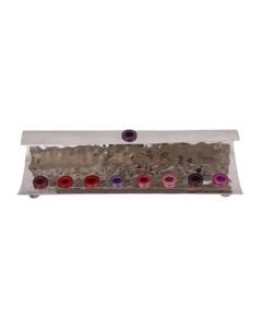 Hammered Wave Menorah - Maroon - Yair Emanuel Collection