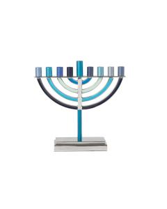 Classic Menorah Small- Blue - Yair Emanuel Collection