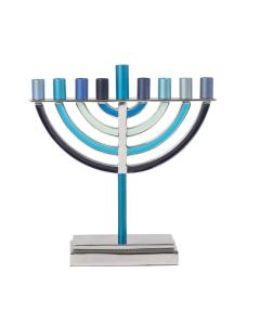 Classic Menorah-- Blue - Yair Emanuel Collection