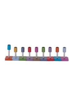 Anodized Aluminum Circle DIY Menorah - Multicolor - Yair Emanuel Collection