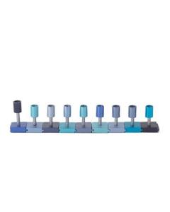 Anodized Aluminum Circle DIY Menorah - Blue - Yair Emanuel Collection