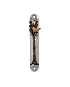 Emanuel Hammered Mezuzah Case - Tree of Life Branch
