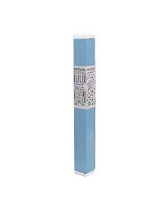 Emanuel Metal Mezuzah Case w/ Metal cutout - Jerusalem Light Blue 12cm