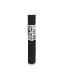 Emanuel Metal Mezuzah Case w/ Metal cutout - Jerusalem Black 12cm