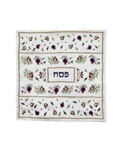 Emanuel Embroidered Matzah Cover