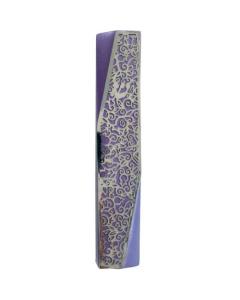 Emanuel Geometric Mezuzah Case - Pomegranate - Purple