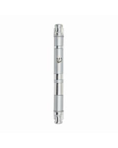 Yair Emanuel Anodized Aluminum Cylinder Mezuzah Case with Stripes (Silver)