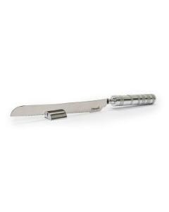 Emanuel Challah Knife Anodized Rings - Silver