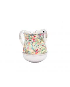 Emanuel Metal Washing Cup - Multicolor - Abstract Design