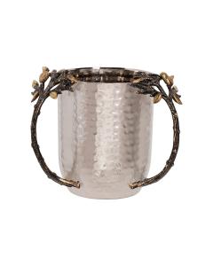 Emanuel Hammered Washing Cup with Tree of Life Branches