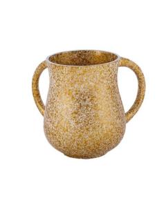 Emanuel Metal Washing Cup Marble Coating - Gold