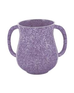 Emanuel Metal Washing Cup Marble Coating - Purple