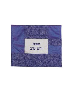 Emanuel Challah Cover Fabric Collage - Purple Flowers