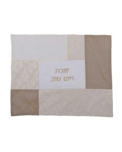 Emanuel Challah Cover Fabric Collage - White