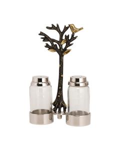 Emanuel Salt & Pepper Glass w/ Tree of Life