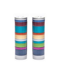 Anodized Salt and Pepper Shaker - Rings - Multicolor