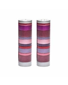 Anodized Salt and Pepper Shaker - Rings - Maroon