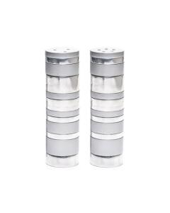 Anodized Salt and Pepper Shaker - Rings - Silver