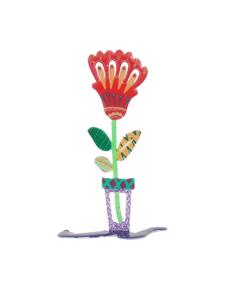 Emanuel Laser-Cut Standing Flower - Maroon