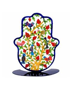 Emanuel Laser Cut Hanging Art - Hamsa Pomegranate