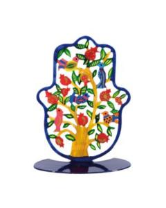 Emanuel Small Standing Hand Painted Hamsa  - Birds-Hamsa