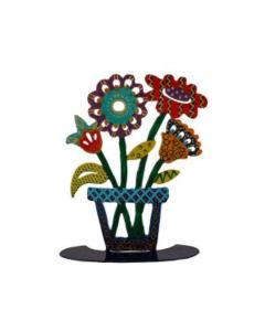 Emanuel Small Standing Hand Painted Hamsa Flowers