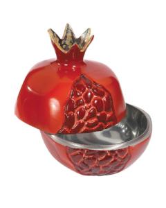 Aluminum Pomegranate Honey Dish (Small) - Red