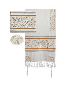 Tallit - Embroidered the Matriarchs - Silver & Gold
