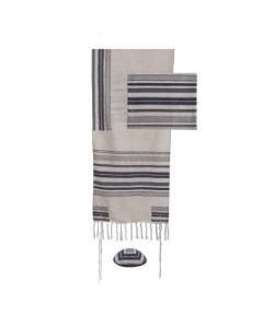 Emanuel Hand-Woven Tallit-- Gray