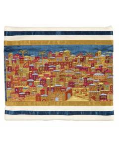 Emanuel Full Embroidered Jerusalem Tallit Bag Multicolor