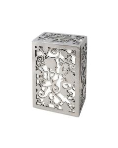 Emanuel Metal Tzedakah Box with Pomegranate Cutout