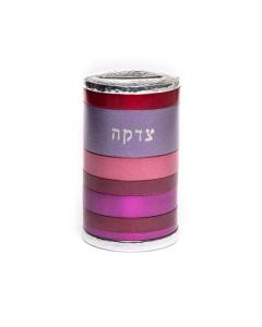 Emanuel Anodized Tzedakah Box Rings Maroon