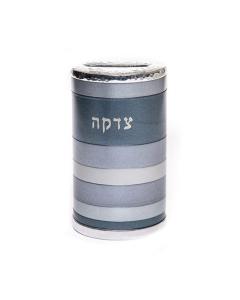 Emanuel Anodized Tzedakah Box Rings Grey