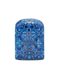 Emanuel Metal Painted Tzedakah Box - Oriental Blue