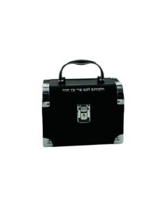 Aluminum Esrog Box  - Black Chest