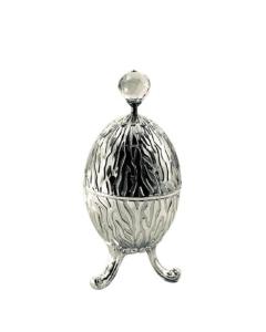 Silverplated Esrog Box - Esrog-Shaped