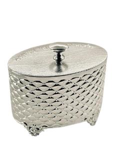 Silverplated Esrog Box - Pillow Design