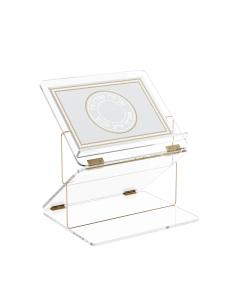 Two-Tier Foldable Leatherite Gilded Radiance Shtender