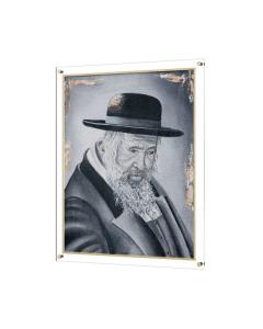 Leatherite Reb Shayale Painting - Black & White