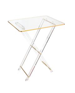 Lucite Folding Table - Gold