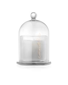 Glass Cloche Havdalah Candle - Gray