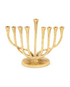 Gold Brass Menorah - 9.75" x 8"