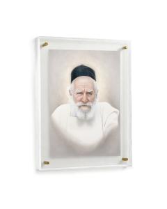 Frame Gedolim Art Rav Moshe Feinstein - Light