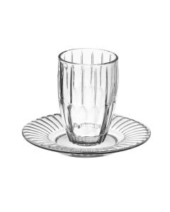Clear Pleat Crystal Kiddush Set