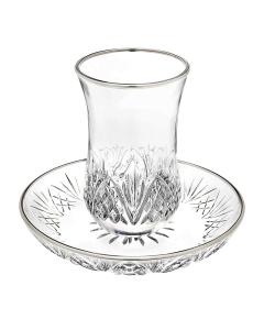 Dublin Crystal Platinum Rim Kiddush Set