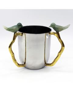 Washcup with Resin Bird