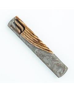 Mezuzah with Wood and Gray Walnut